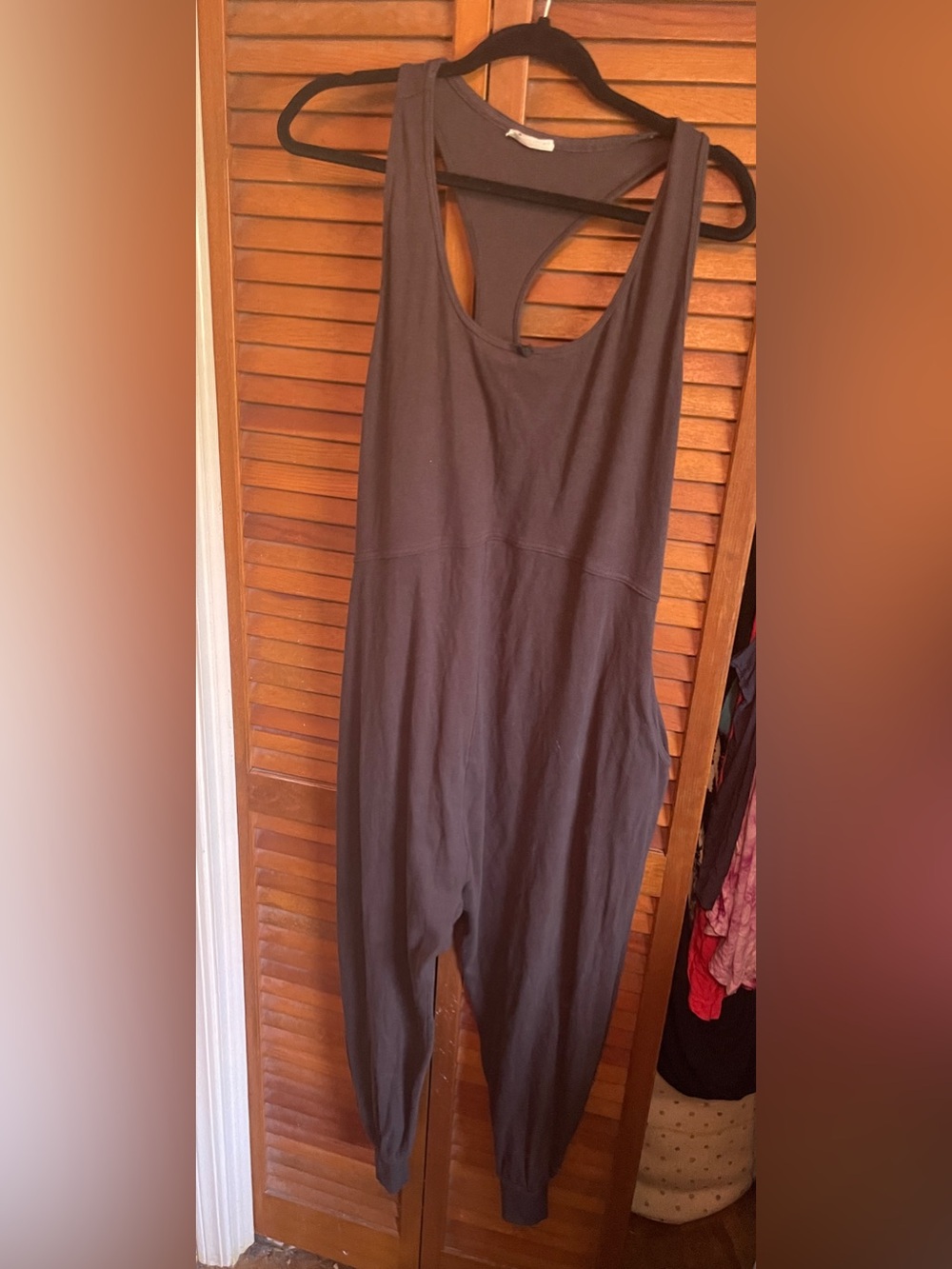 Free People Black Sleeveless Scoop Back Jumpsuit
